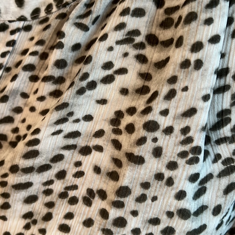 Chaps Dotted Flutter Sleeved Blouse - image 2